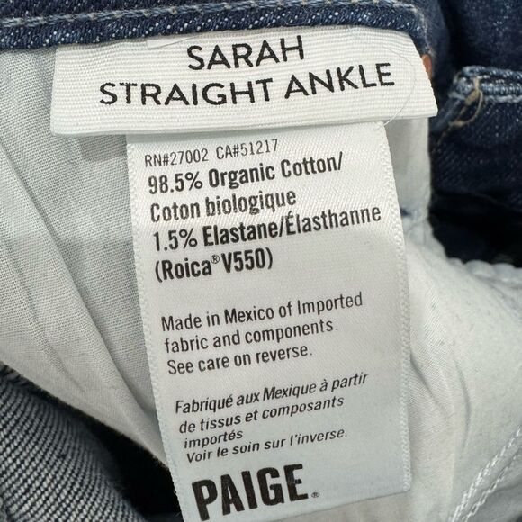 PAIGE SARAH Straight Ankle Jeans in ‘Glorious’ - Picture 13 of 14